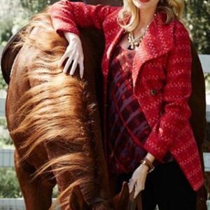 CAbi Cherish Red Maroon Camisole Tank Size S